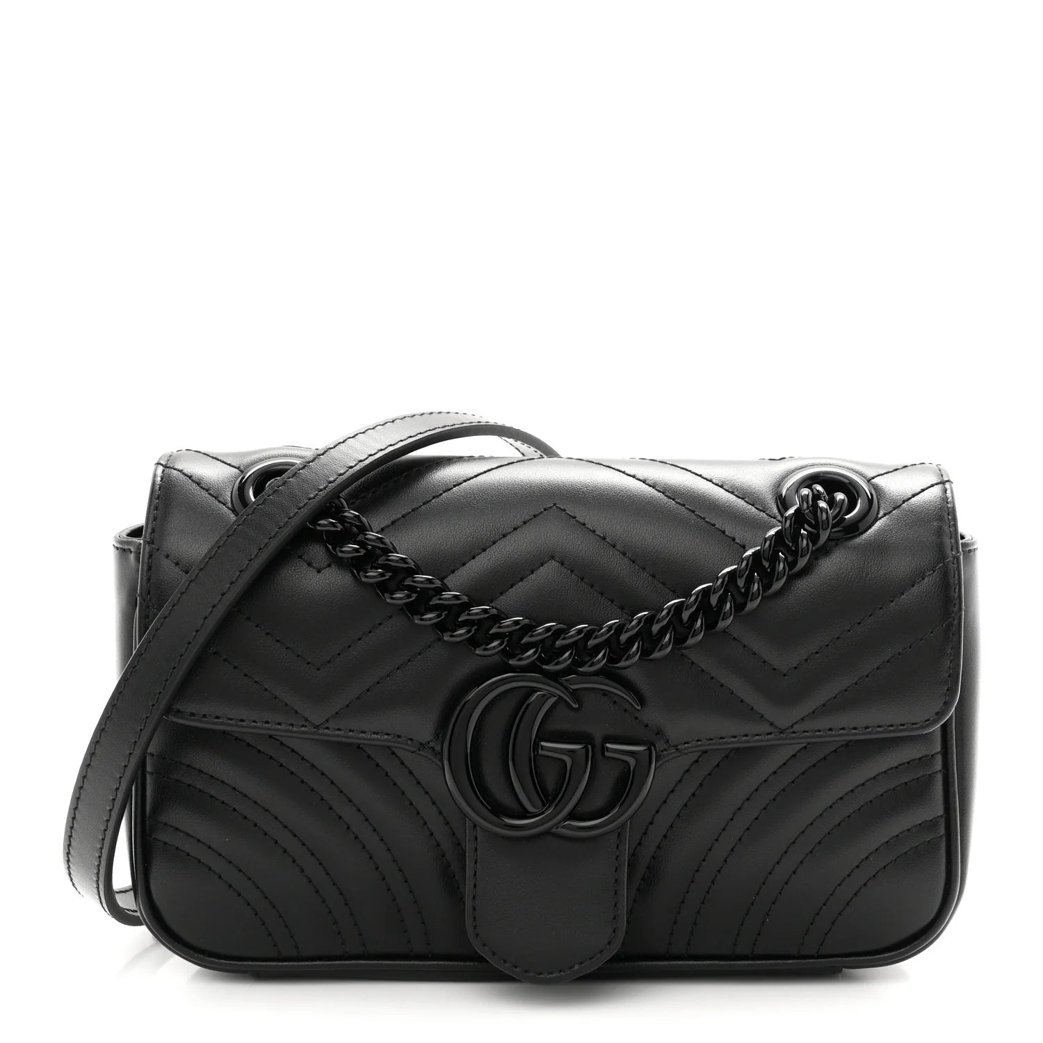 Gucci GG Marmont Small Soulder Bag - Black