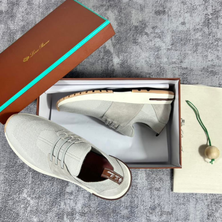 Loro Piana 360 LP Flexy Walk Wish® Virgin Wool Sneakers - Gray (002)