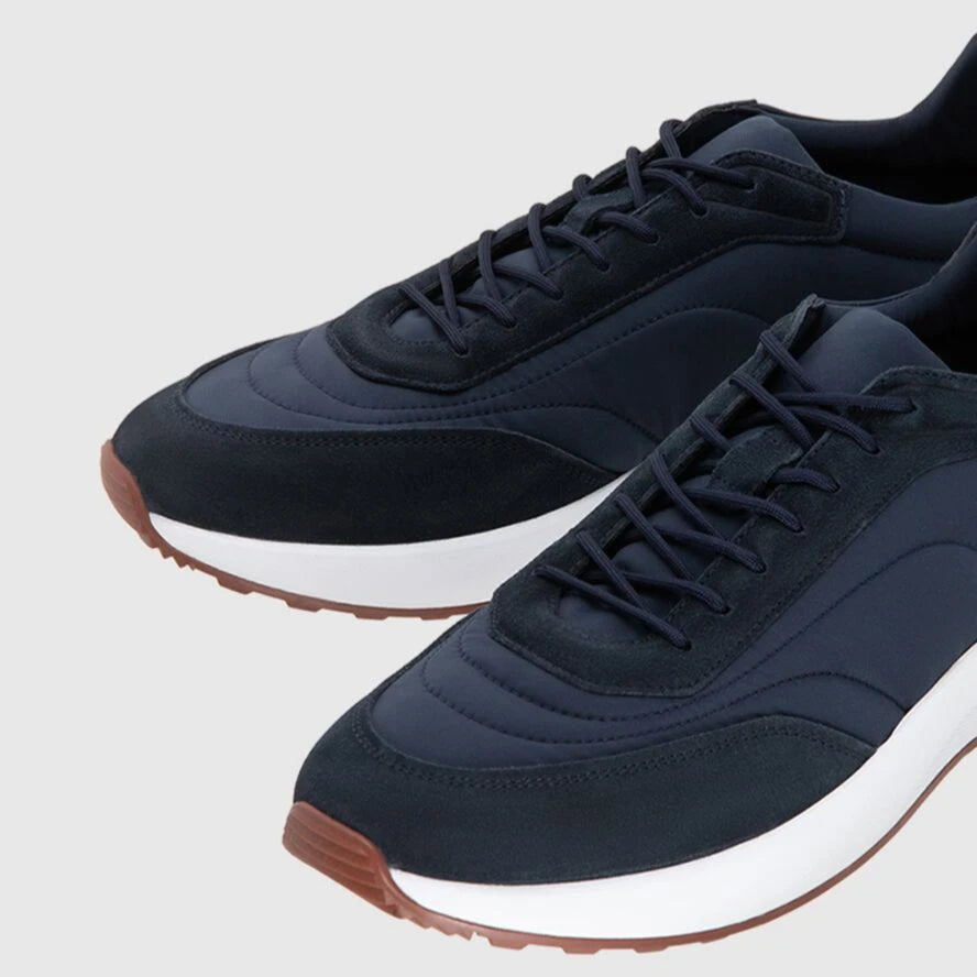 Loro Piana Weekend Evo Suede Sneakers - Navy Blue (082)