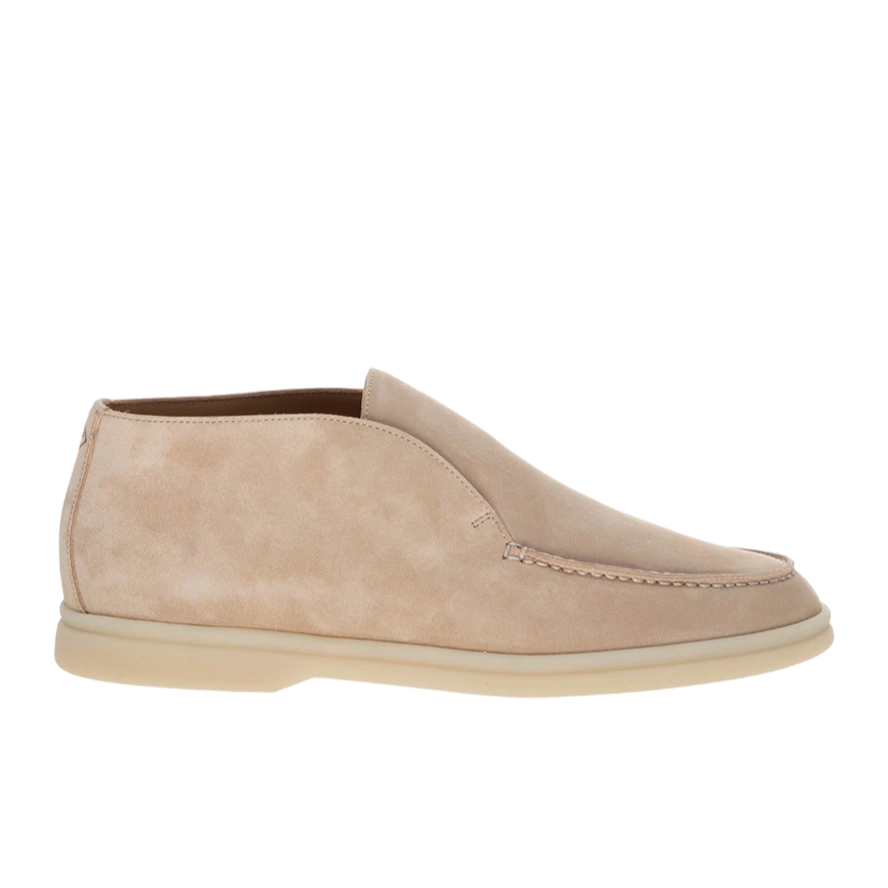 Loro Piana Open Walk Suede Ankle Boots - Beige