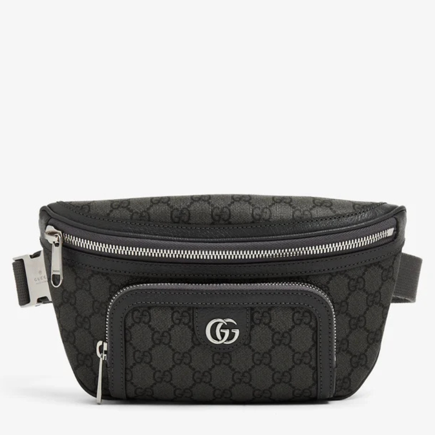 Gucci Ophidia Interlocking G Canvas Bum Bag – Grey