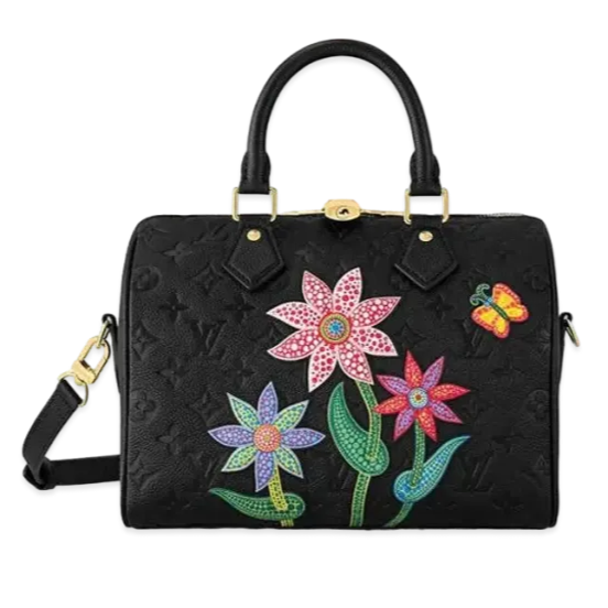 Louis Vuitton x Yayoi Kusama Speedy Bandoulière 25 Handbag - Black