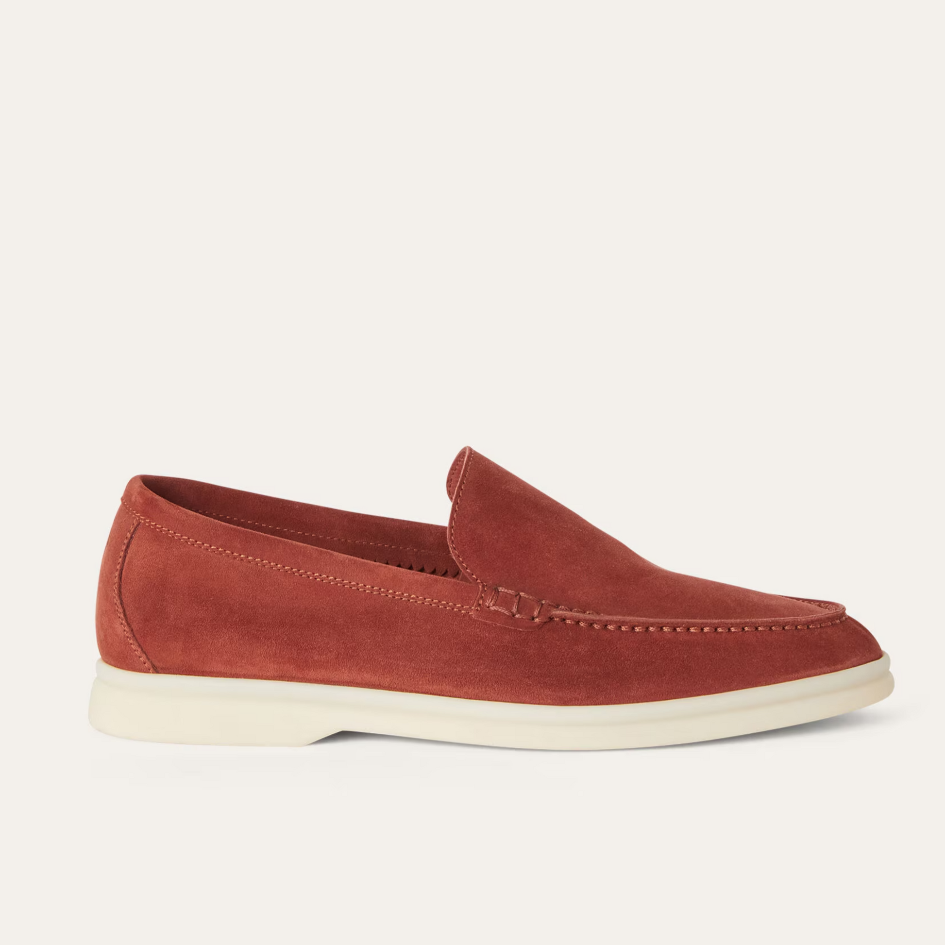 Loro Piana Summer Walk Suede Loafers - Dried Red (R0DV)