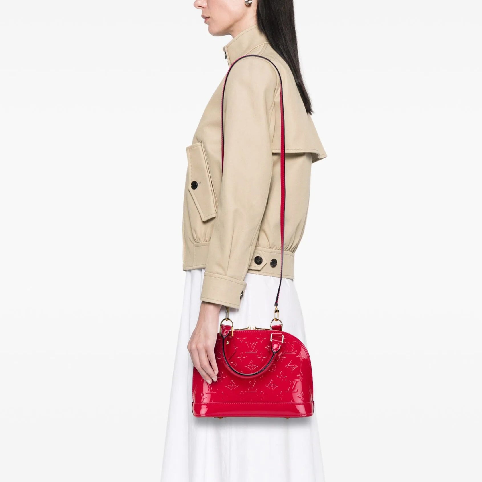 Louis Vuitton Alma BB Handbag - Indian Red
