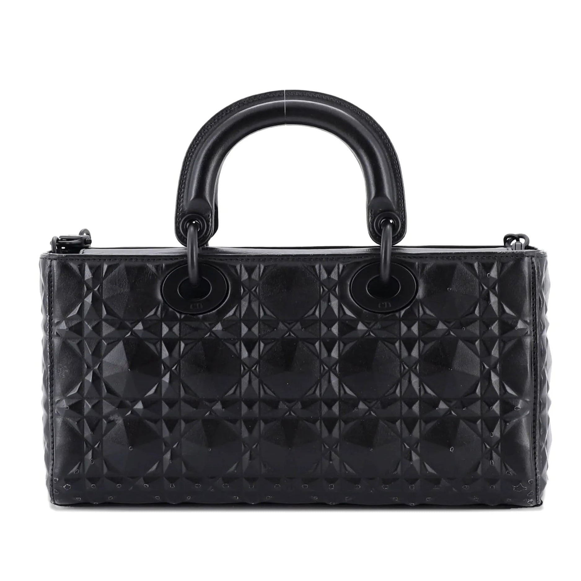 Dior Lady D-Joy Micro Diamond Cannage Calfskin Bag - Black