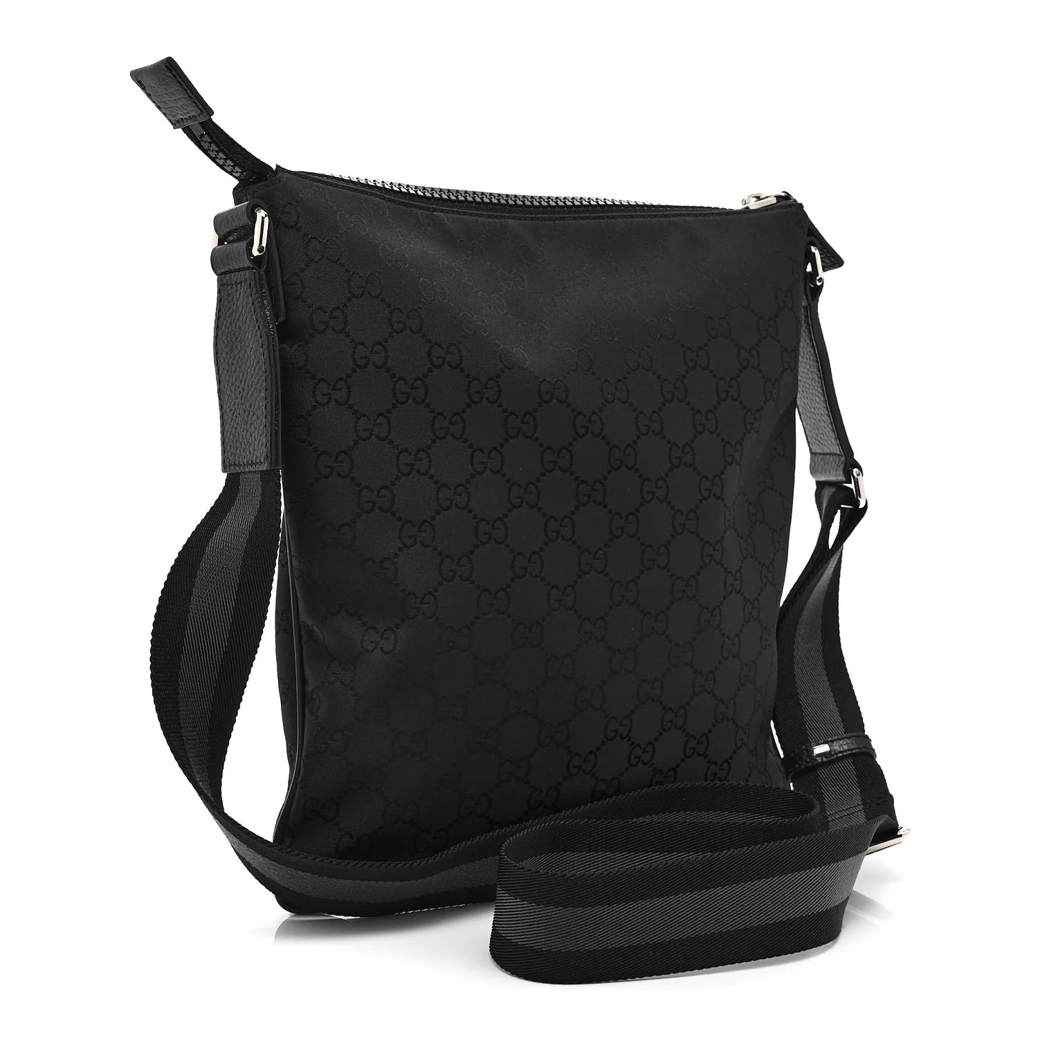 Gucci Guccissima Signature Messenger Bag – Black