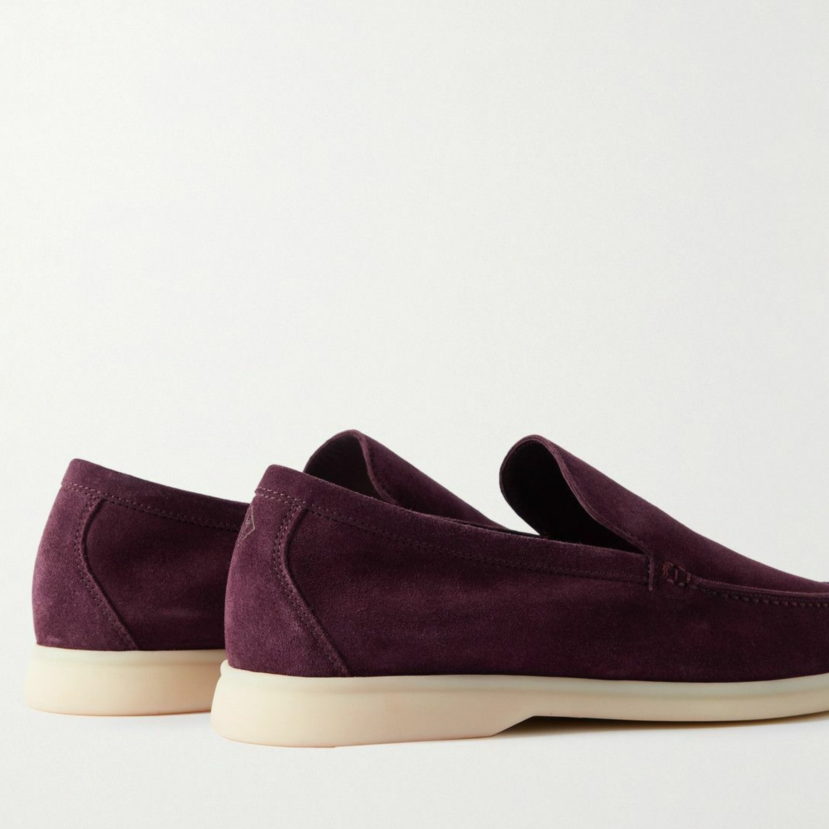 Loro Piana Summer Walk Suede Loafers - Amarone