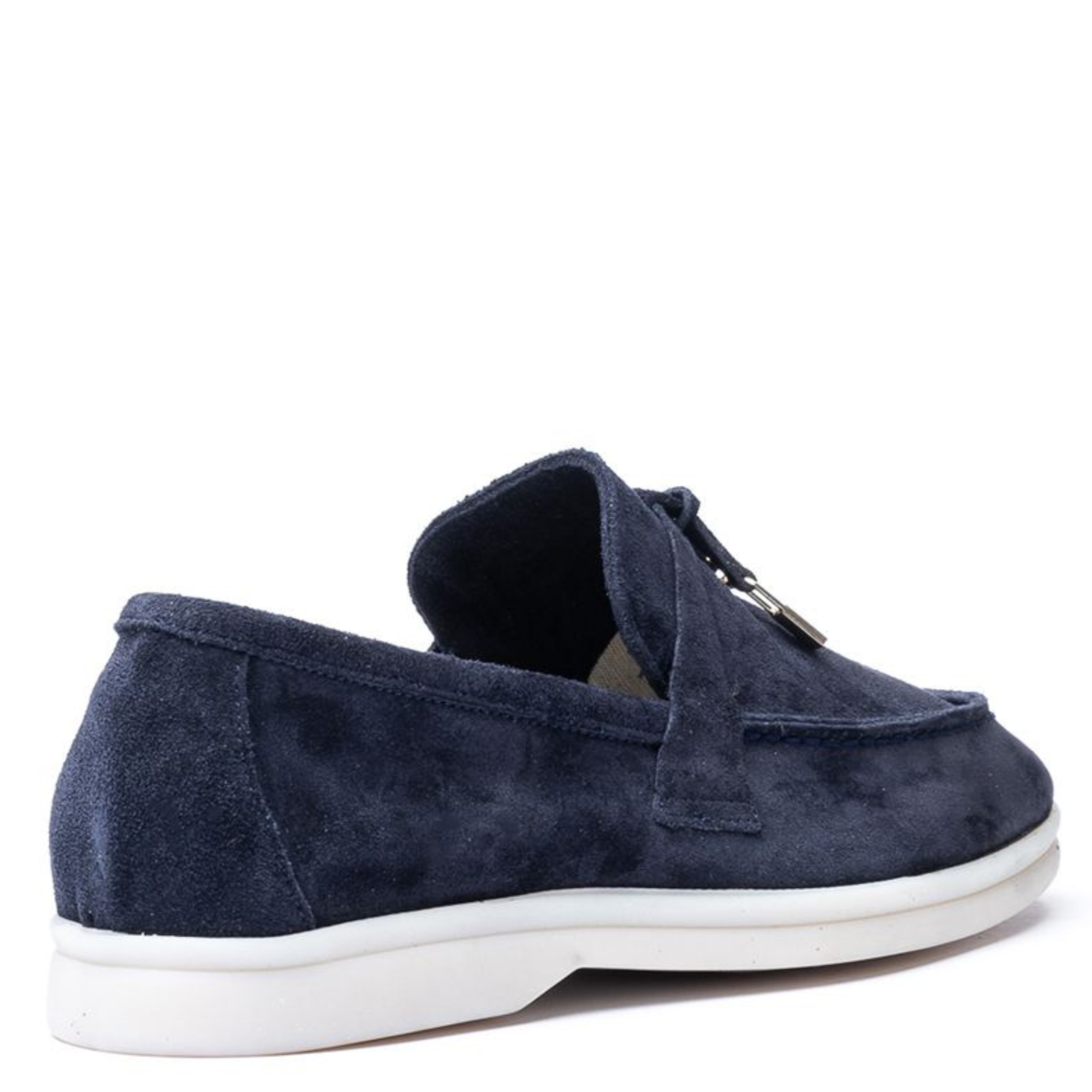 Loro Piana Summer Charms Walk Suede Loafers - True Dark Blue (W18P)