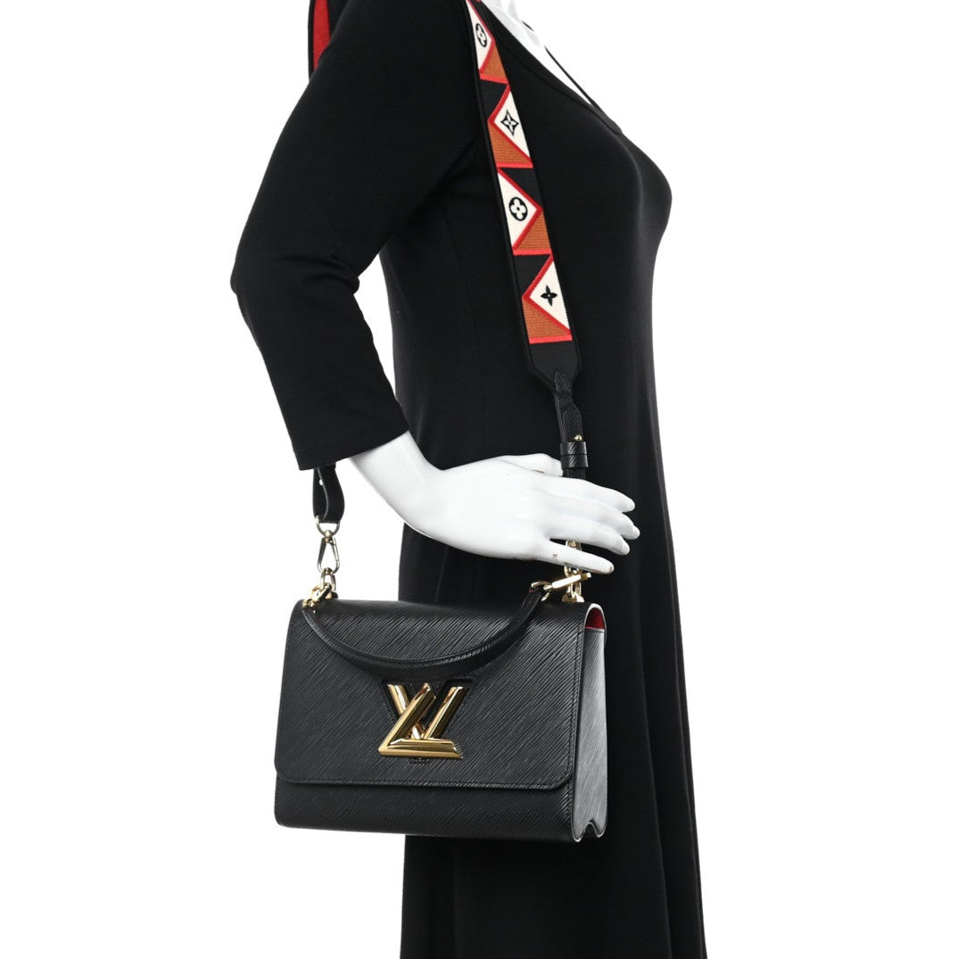 Louis Vuitton Epi Monogram Twist MM Shoulder Bag - Black