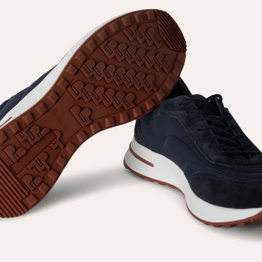Loro Piana Weekend Evo Suede Sneakers - Navy Blue (082)