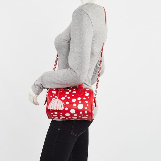 Louis Vuitton x Yayoi Kusama Speedy 20 Bandoulière Handbag - Red