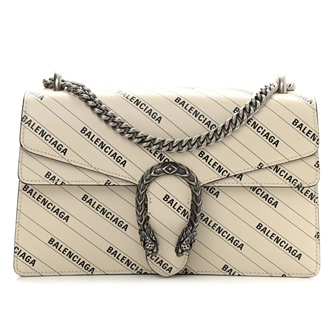 Gucci X Balenciaga Calfskin Dionysus Small Shoulder Bag – White