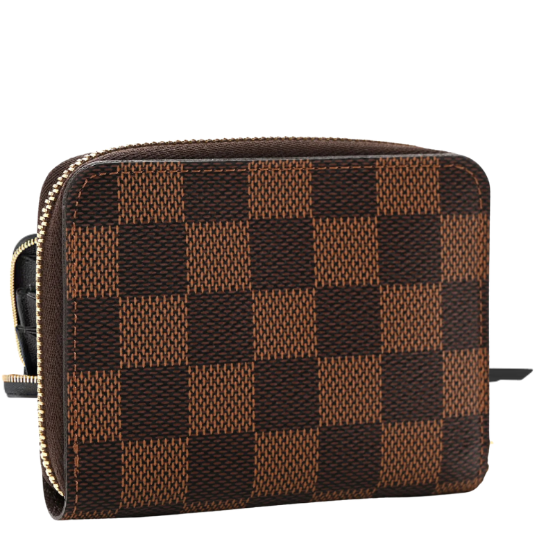 Louis Vuitton Damier Ebene Zippy Coin Purse Wallet - Brown