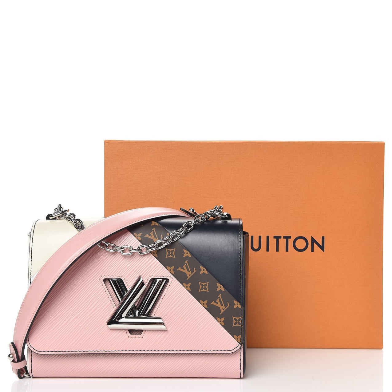 Louis Vuitton Epi Monogram Tape Twist Shoulder Bag - Rose White