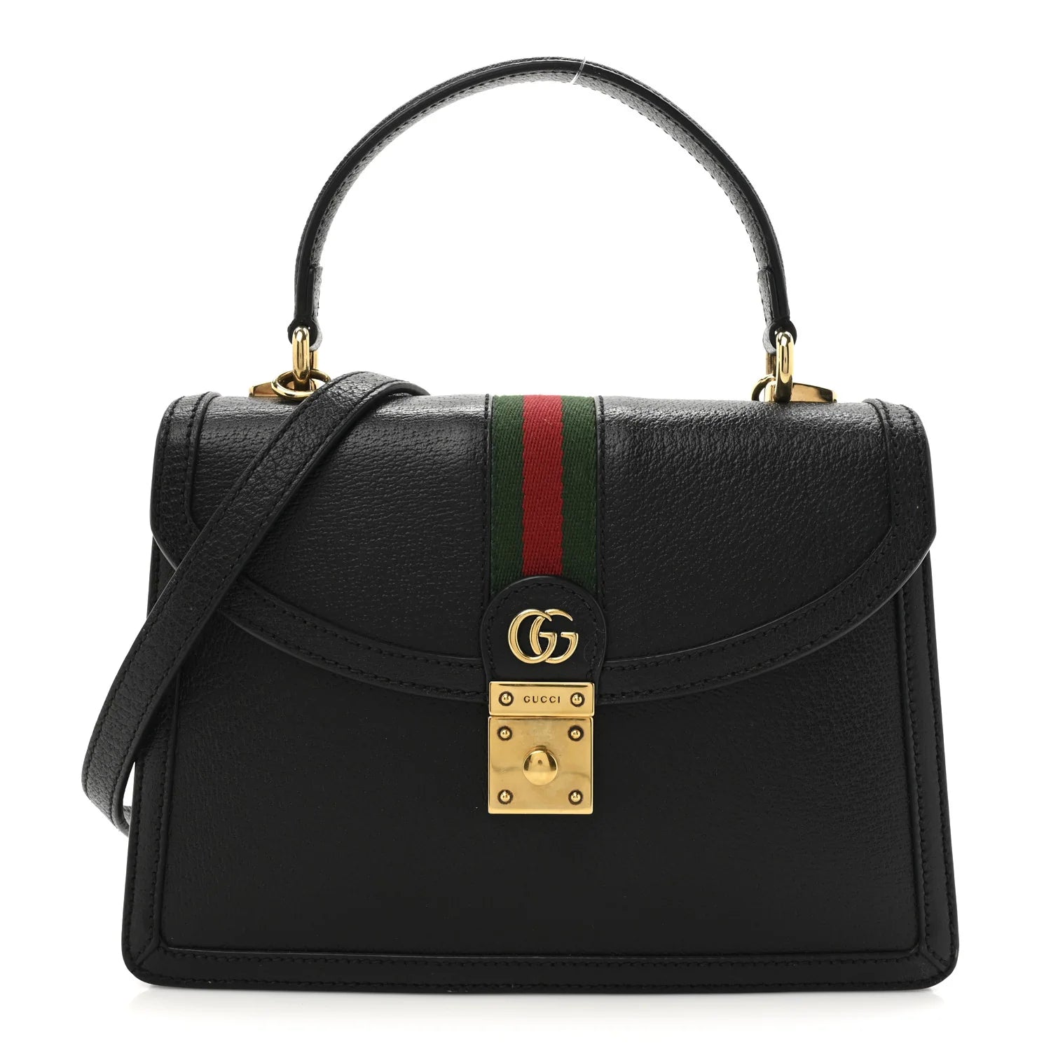 Gucci Ophidia Medium Top Handle Bag - Black
