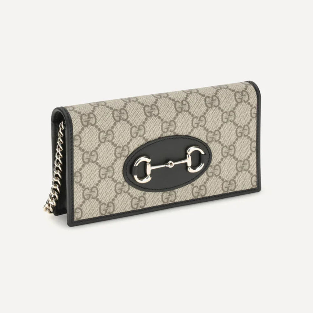 Gucci Horsebit 1955 Chain Wallet - Gray