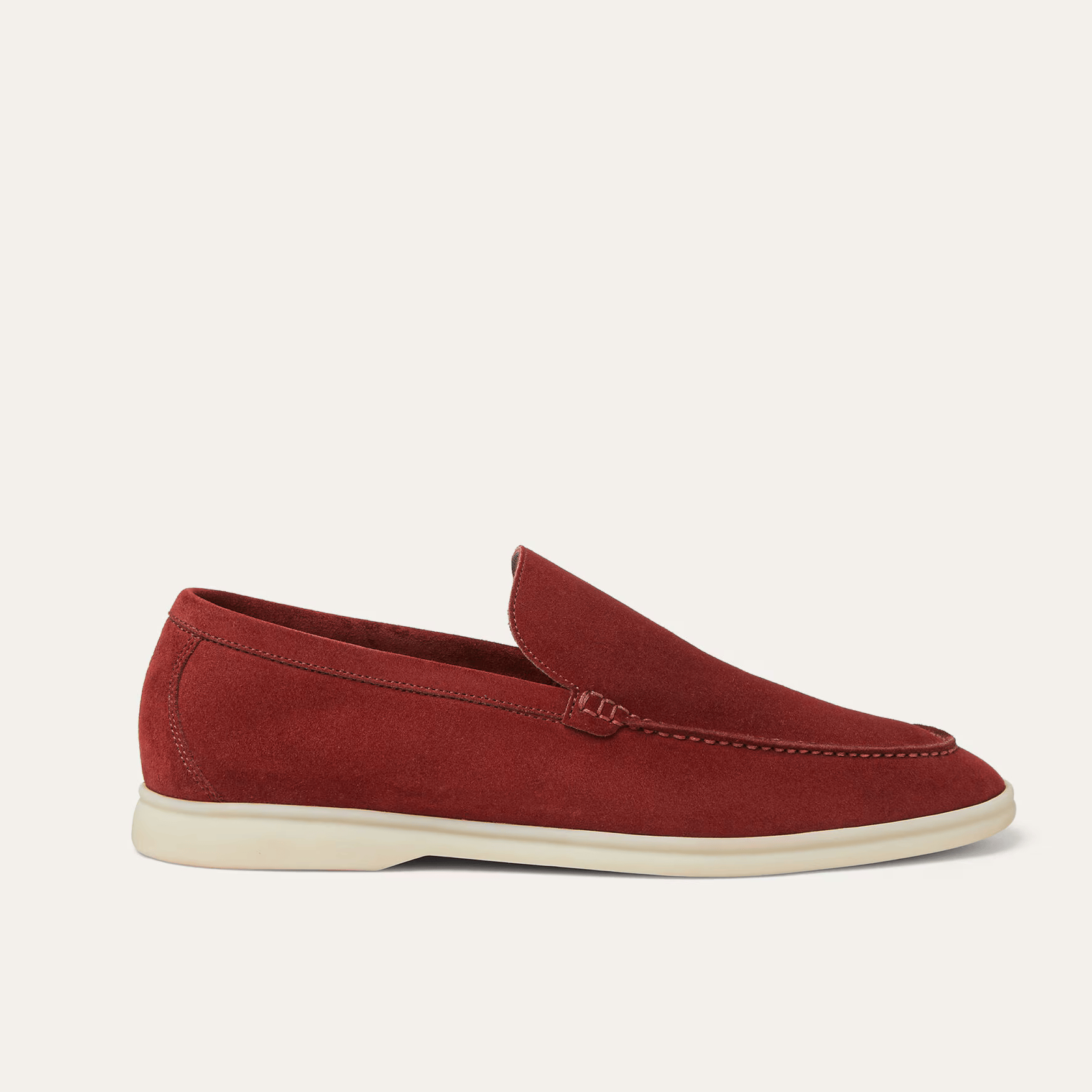 Loro Piana Summer Walk Suede Loafers - Dried Red (R0DV)