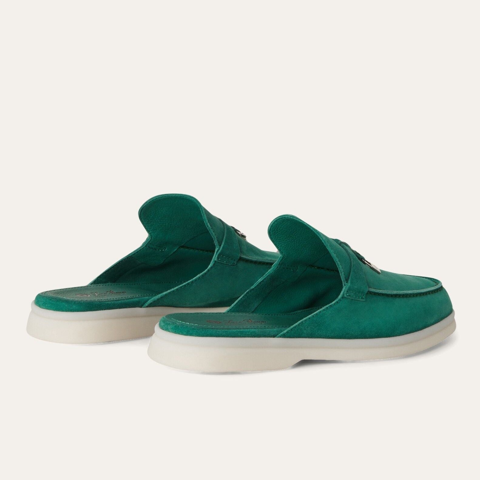 Loro Piana Babouche Charms Walk Slippers - Forest Leaves (50RT)