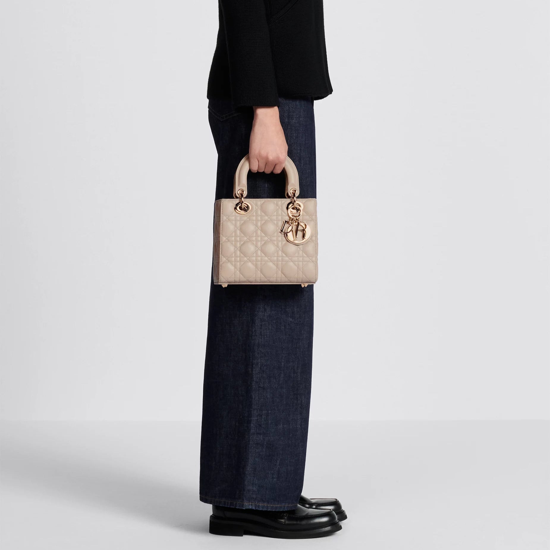 Dior Small Lady Dior Bag - Powder Beige Cannage Lamskin