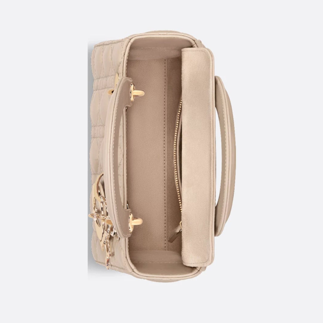 Dior Small Lady Dior Bag - Powder Beige Cannage Lamskin