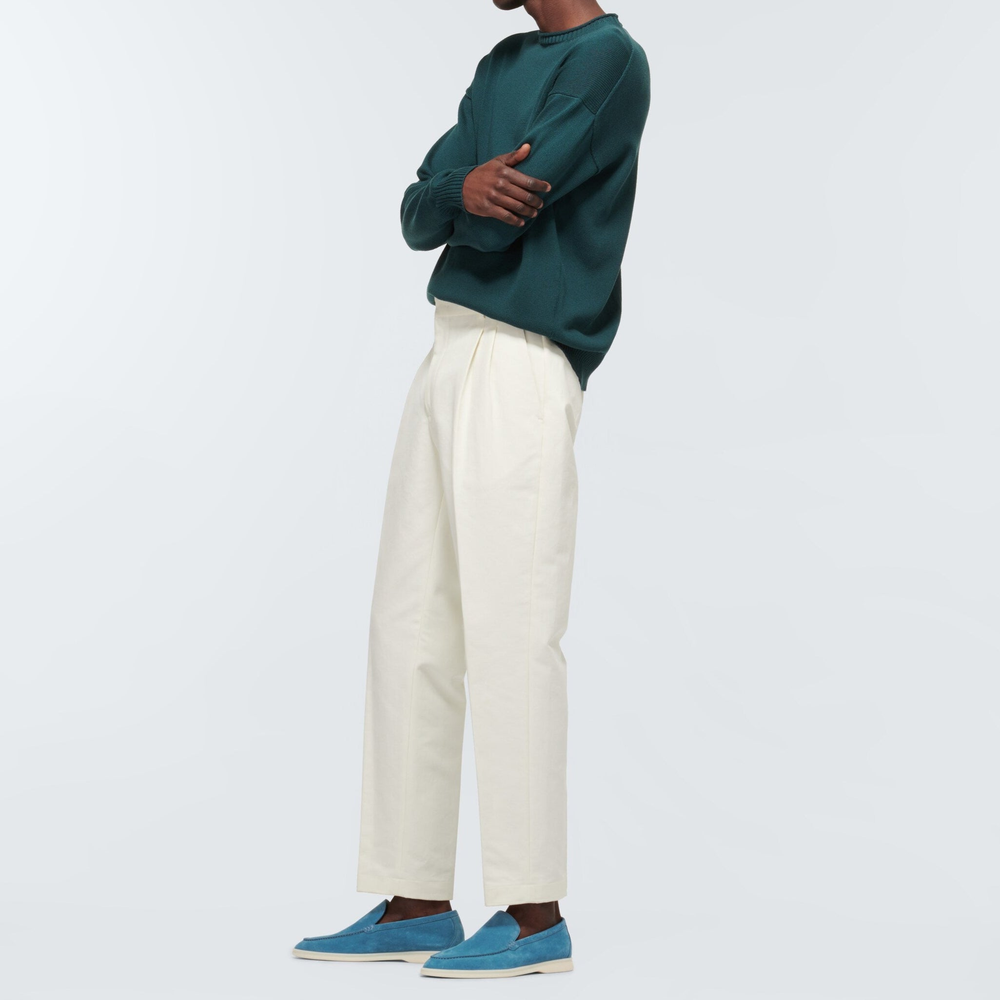 Loro Piana Summer Walk Suede Loafers - Blue