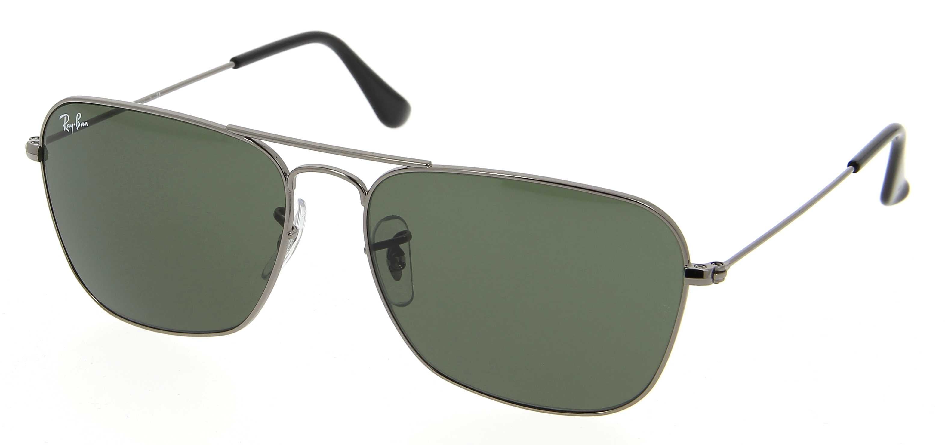Ray Ban Caravan RB3136 004/51 Square Black Frame Sunglasses