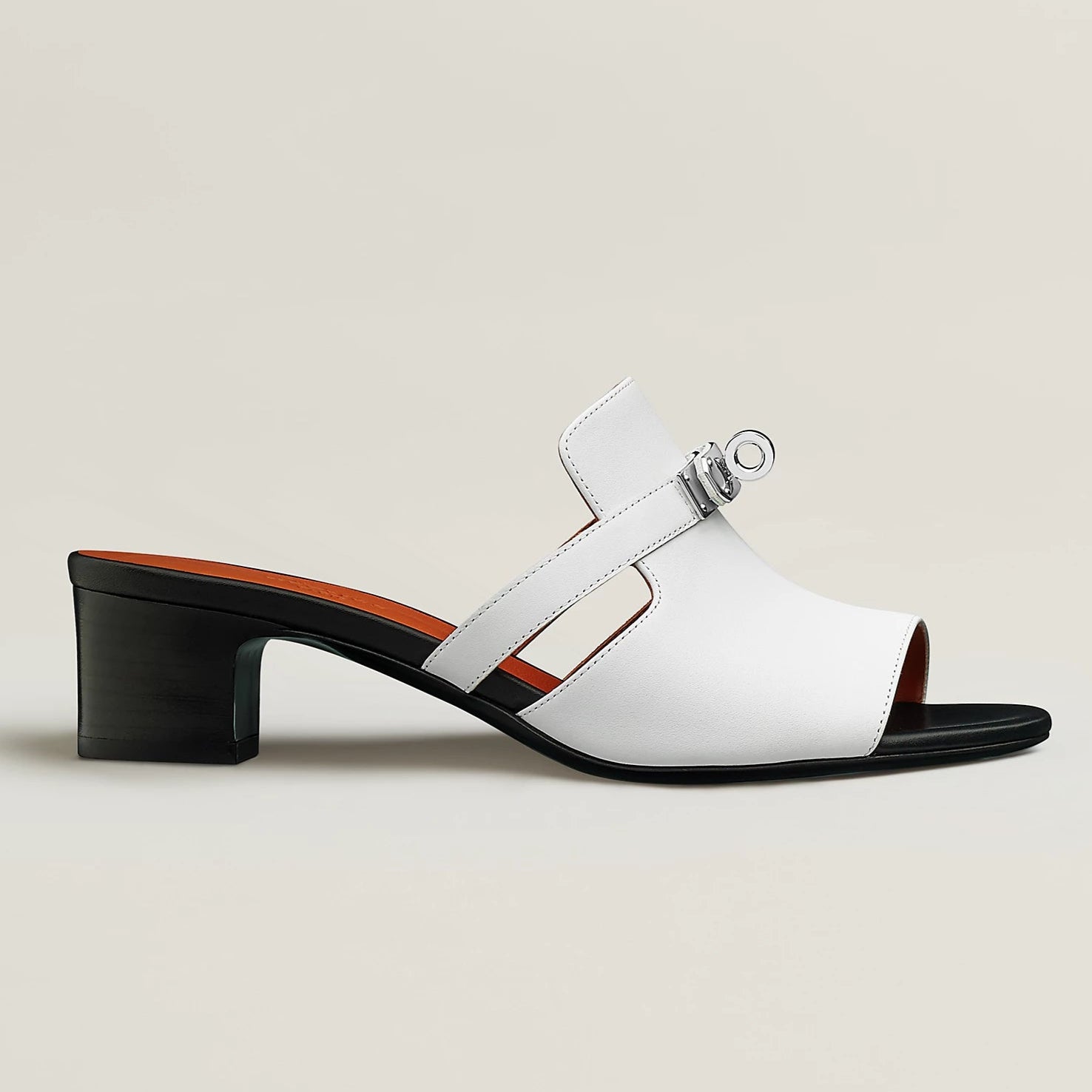 Hermes Candy Crocodile Leather Sandals - White