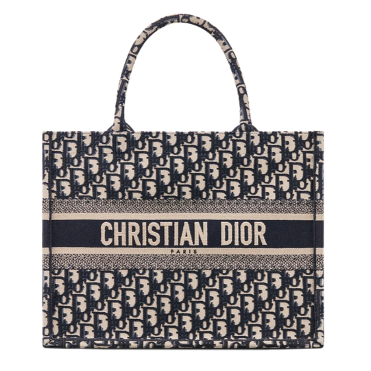 Dior Medium Dior Book Tote - Navy Blue