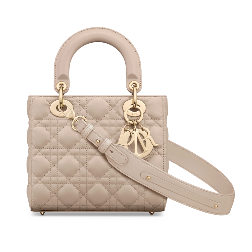 Dior Small Lady Dior Bag - Powder Beige Cannage Lamskin