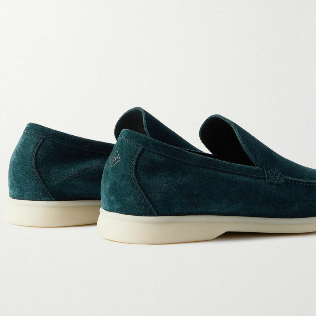 Loro Piana Summer Walk Suede Loafers - Dark Green