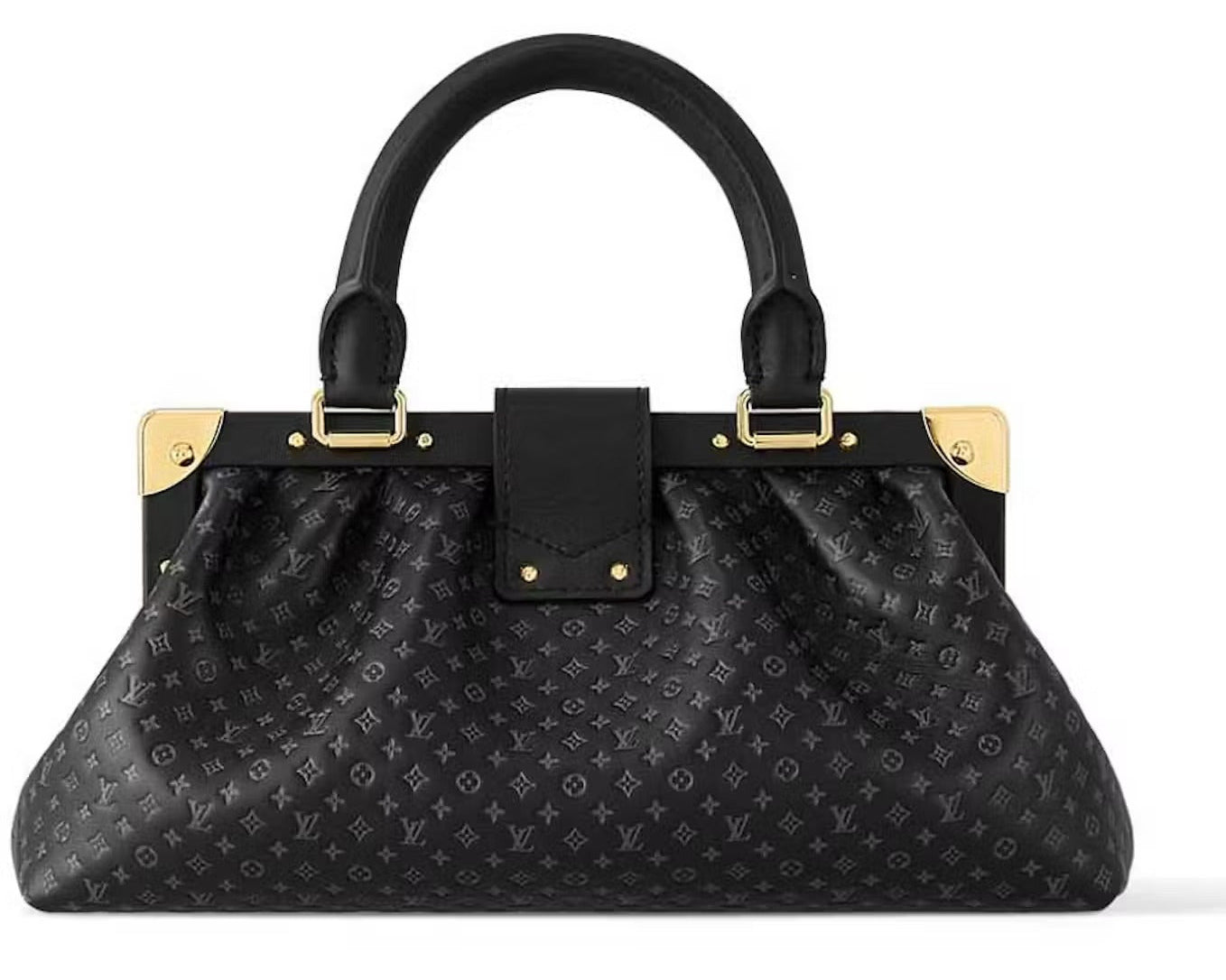 Louis Vuitton Calfskin Monogram Clutch Bag – Black
