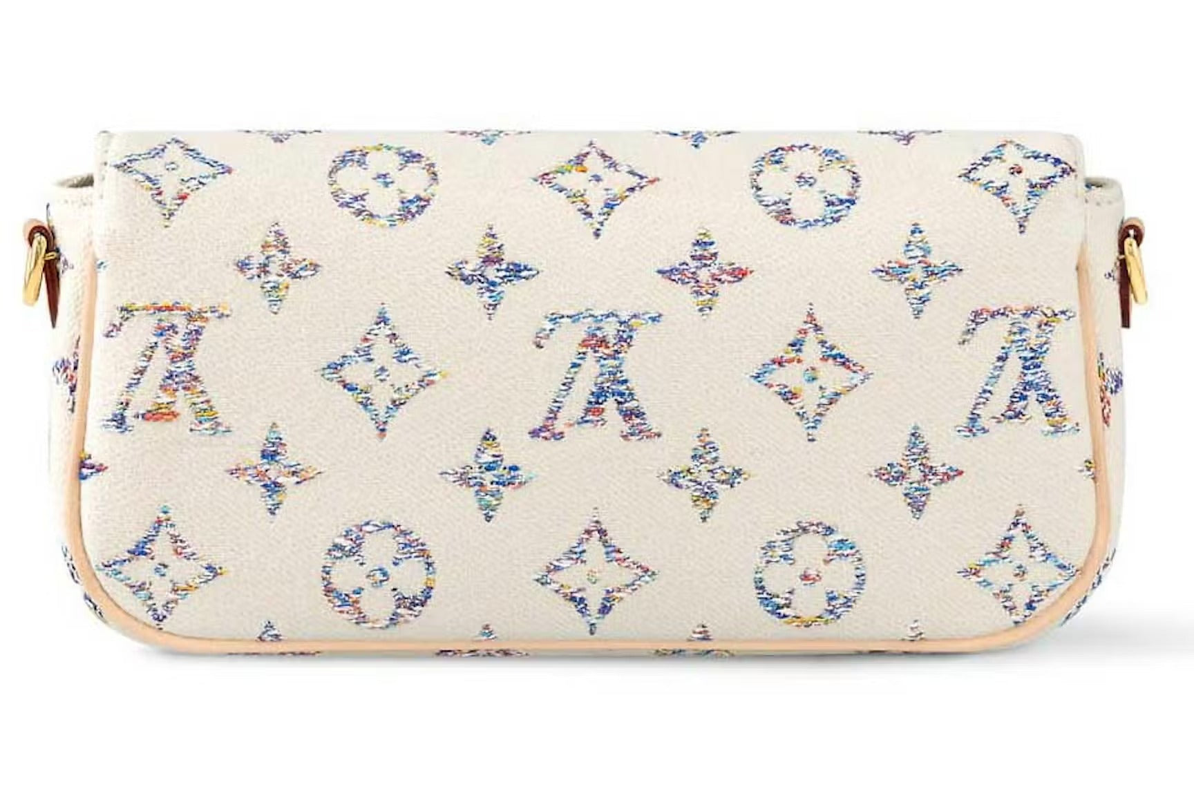 Louis Vuitton Jacquard Canvas Wallet on Chain Ivy Shoulder Bag – White