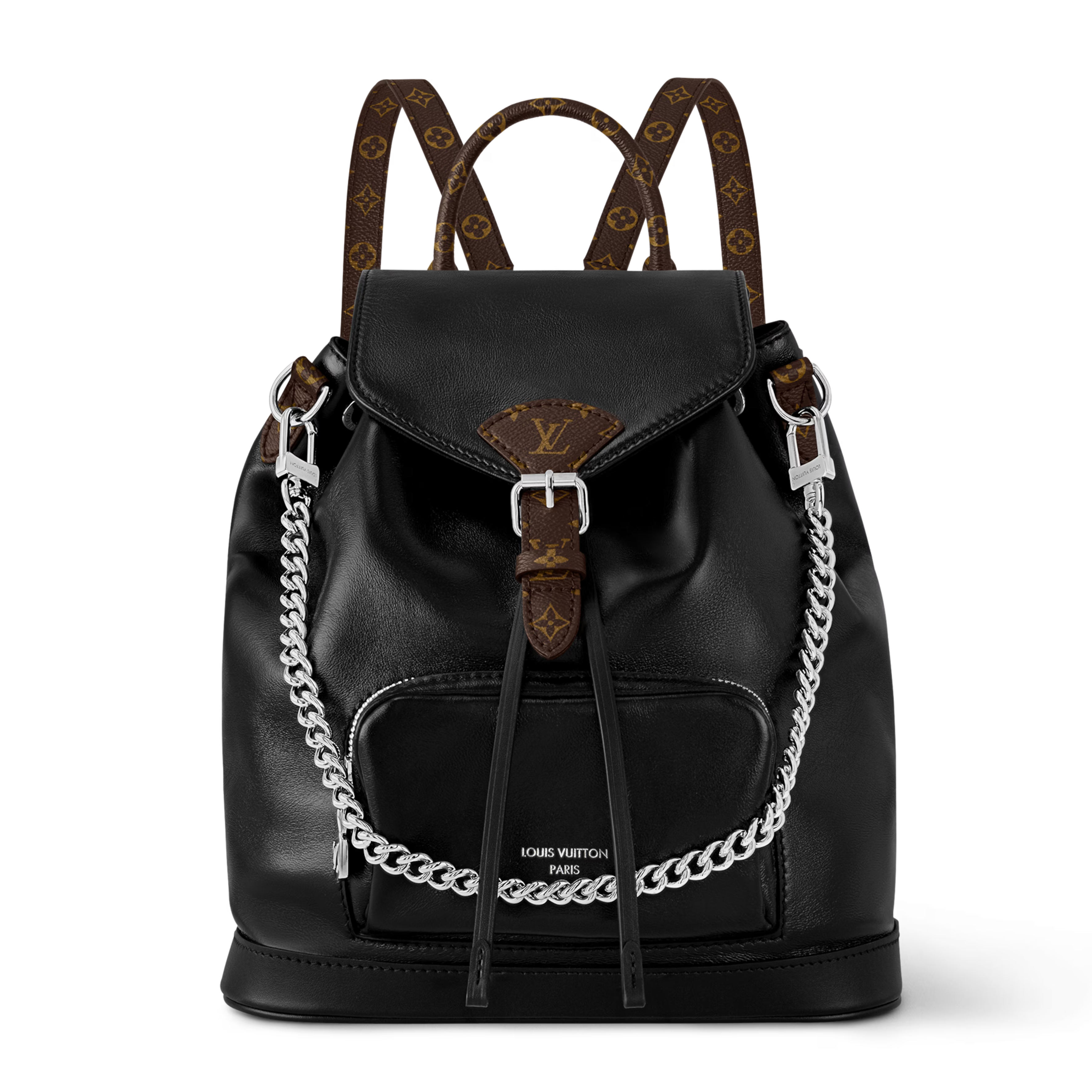 Louis Vuitton Lambskin Montsouris Vibe PM Bagpack – Black