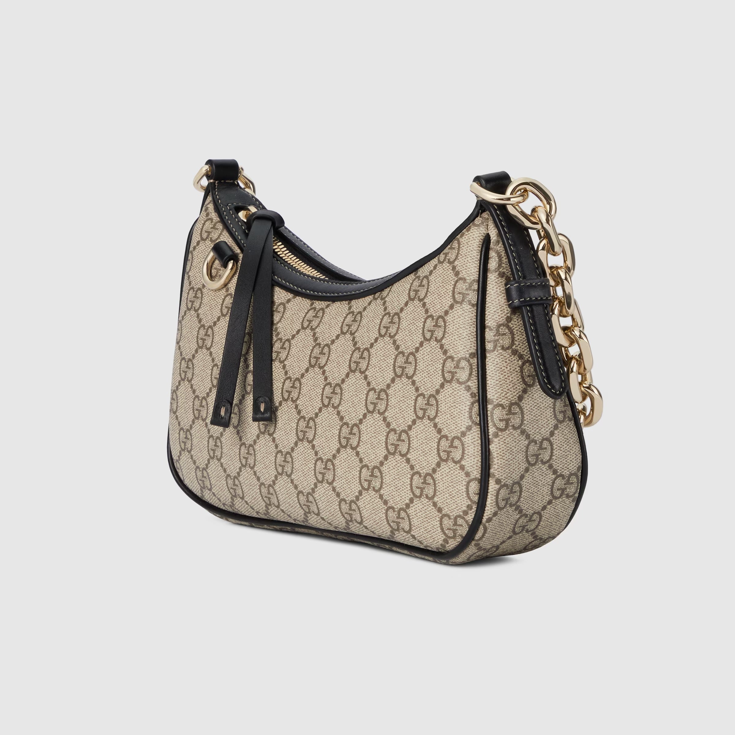 Gucci GG Emblem Small Shoulder Bag – Beige/Brown