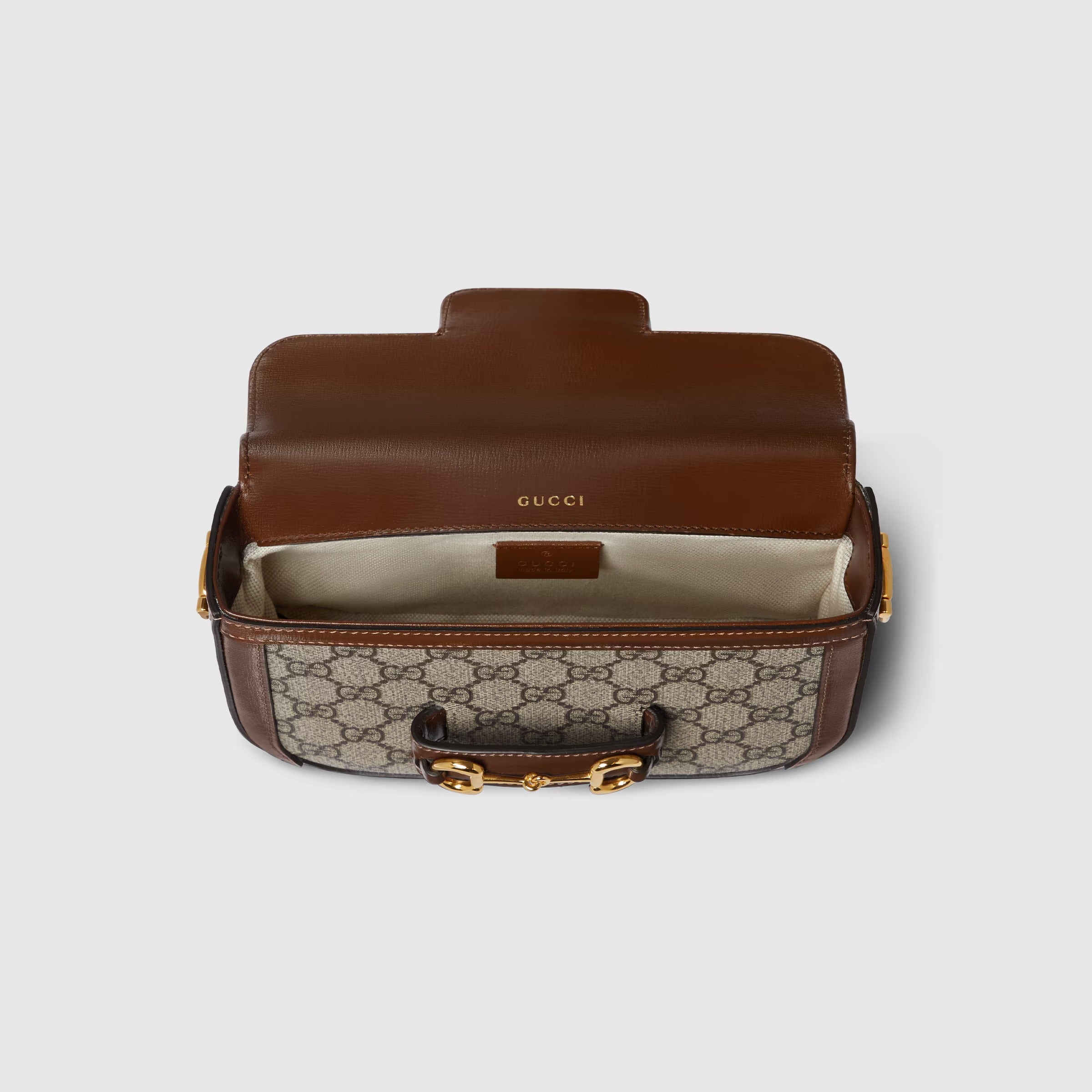 Gucci Horsebit 1955 Medium Shoulder Bag - Beige