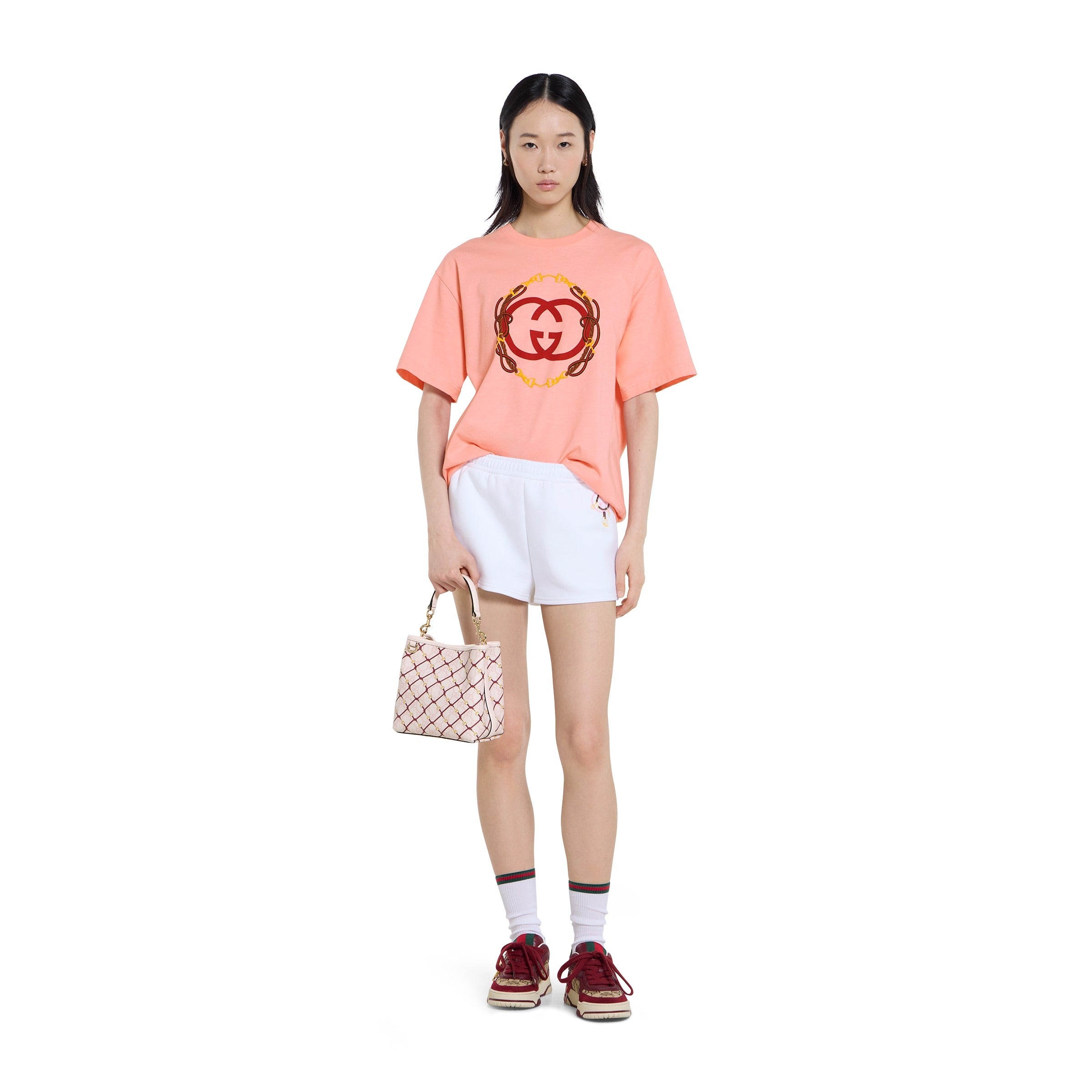 Gucci Emblem Small Bucket Bag – Pink