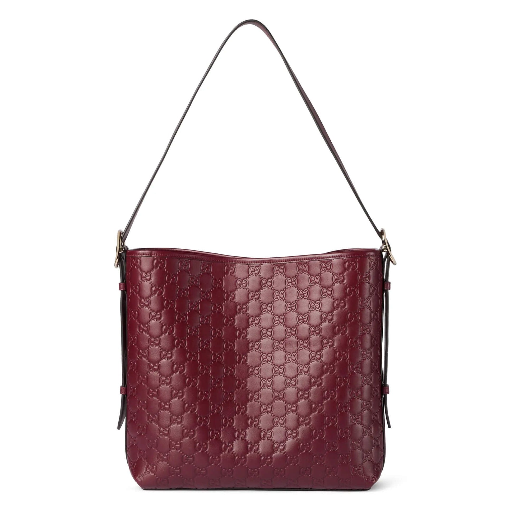 Gucci GG Calfskin Emblem Medium Shoulder Bag – Rose Ancora