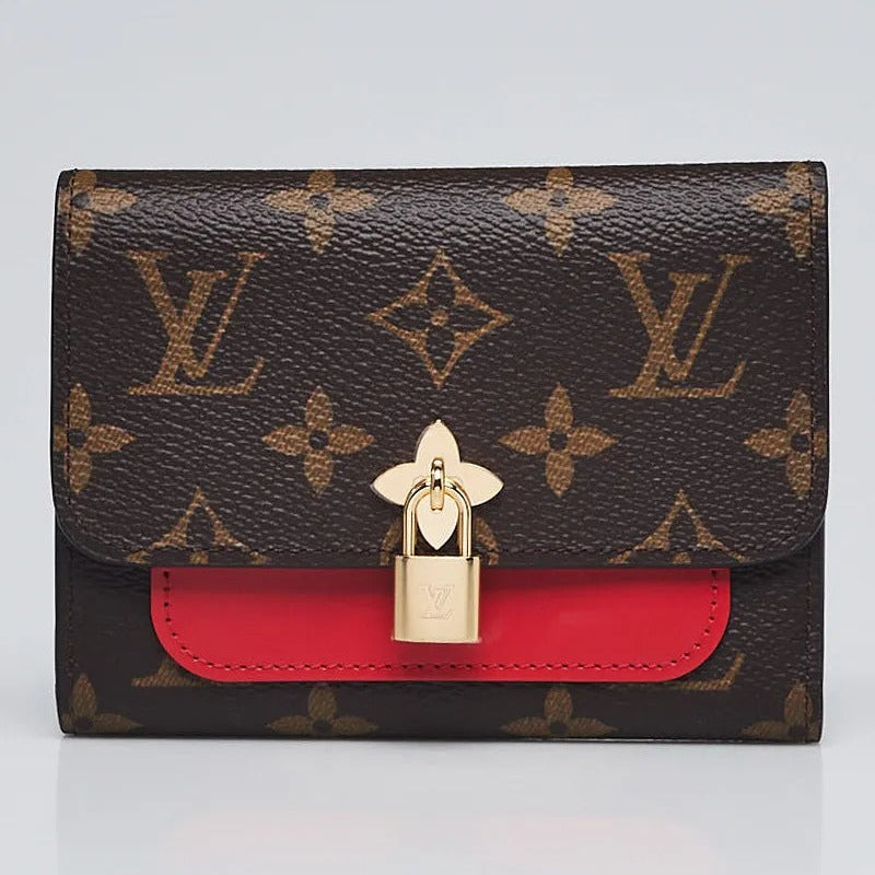 Louis Vuitton Coquelicot Monogram Compact Wallet - Brown