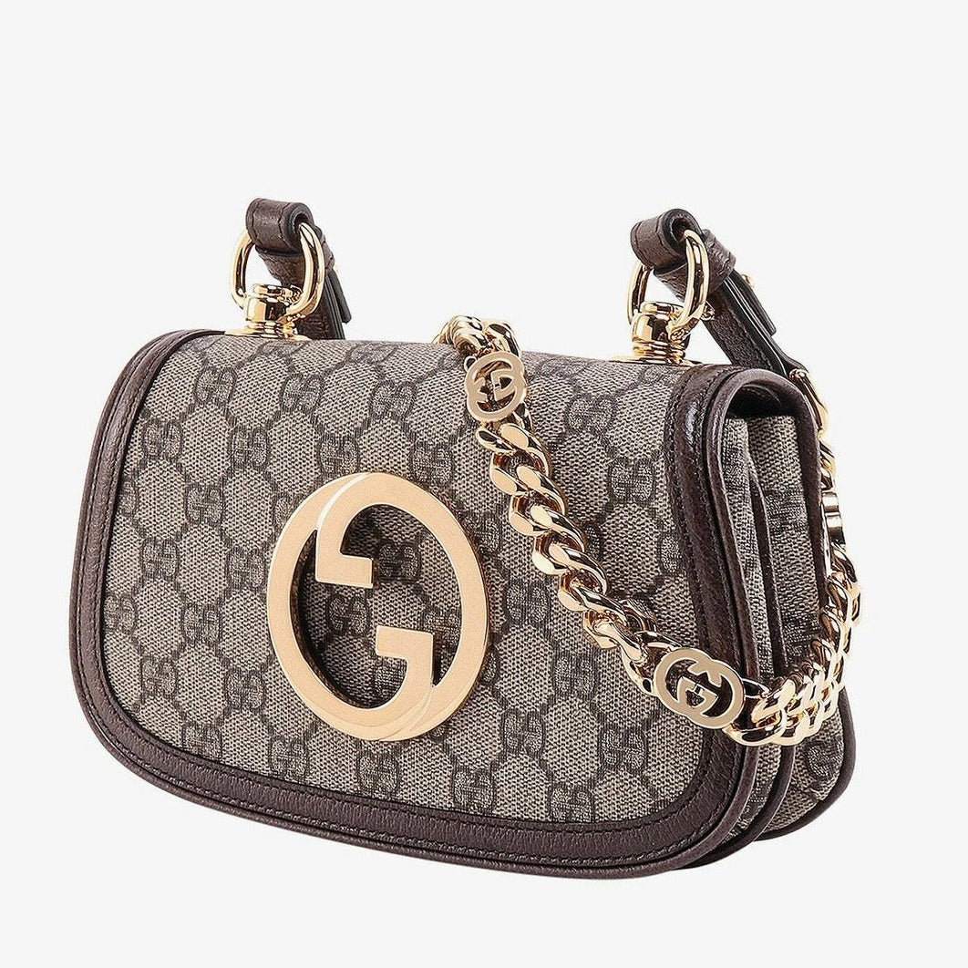 Gucci Blondie Mini GG Supreme Canvas Shoulder Bag – Beige