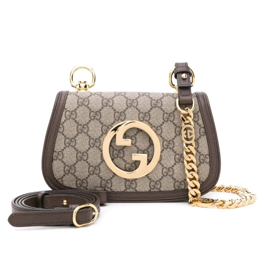 Gucci Blondie Mini GG Supreme Canvas Shoulder Bag – Beige
