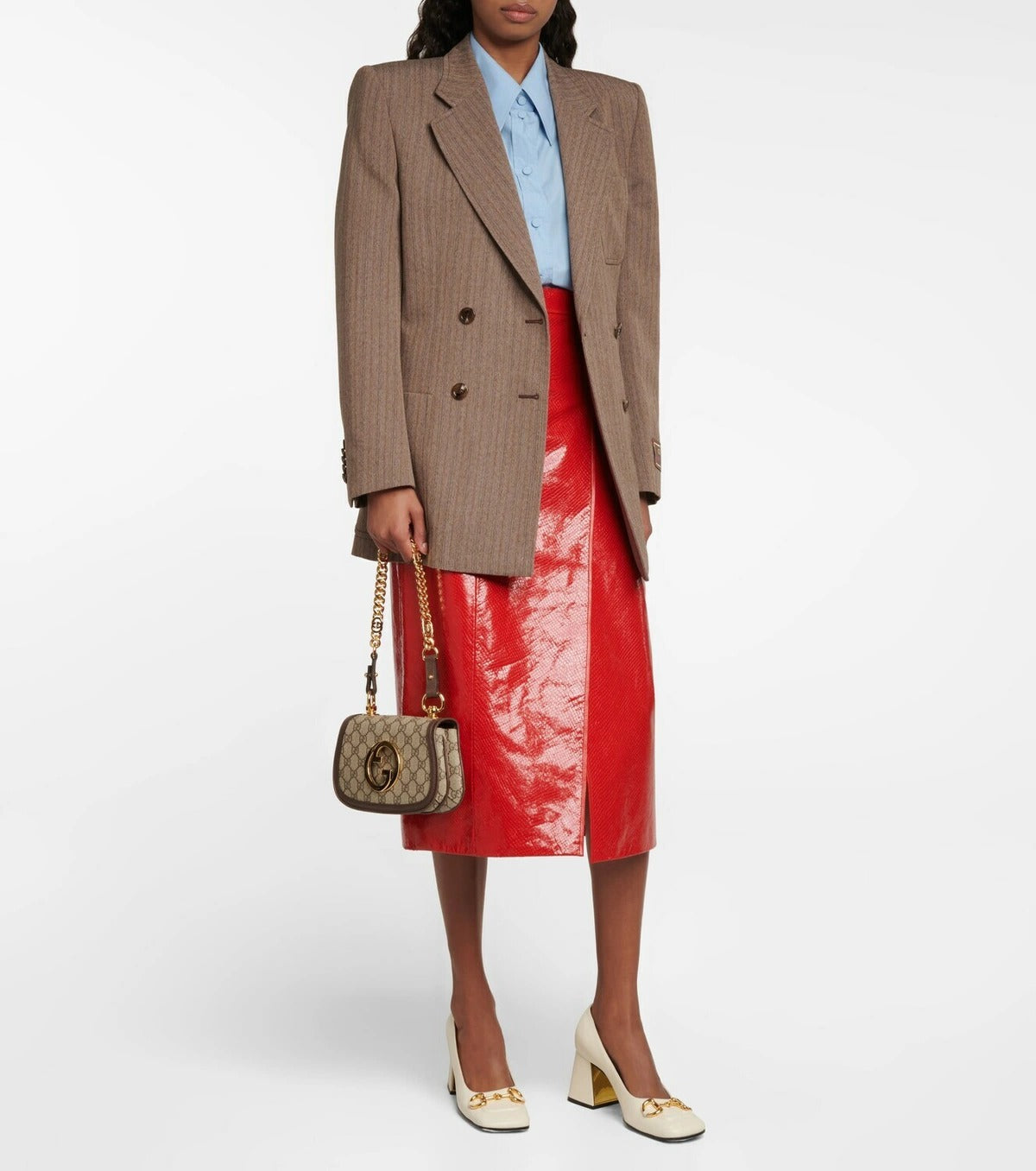 Gucci Blondie Mini GG Supreme Canvas Shoulder Bag – Beige