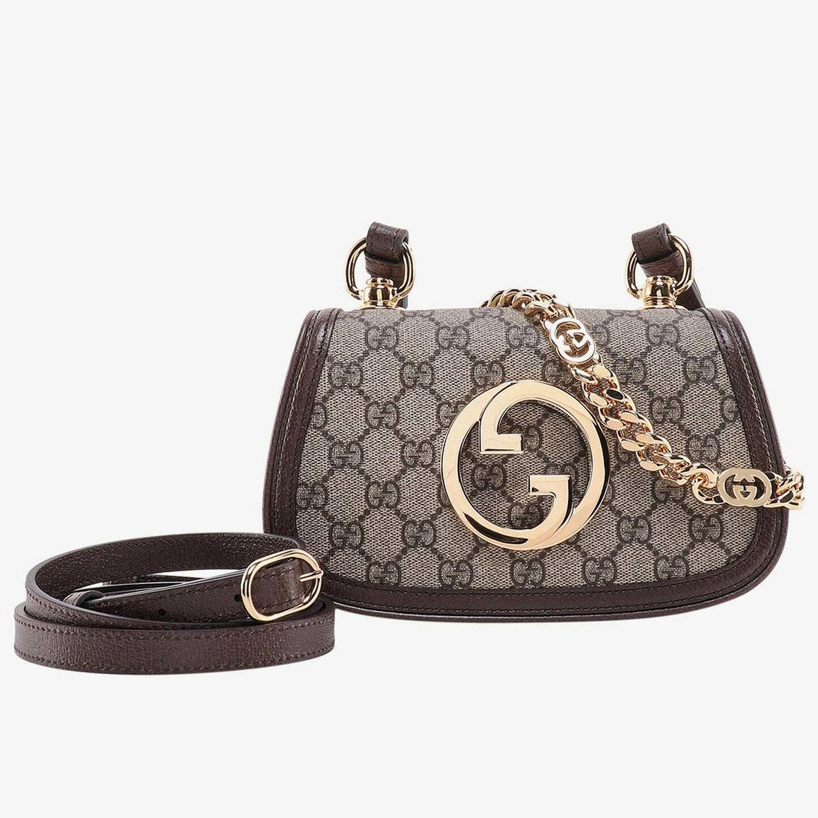 Gucci Blondie Mini GG Supreme Canvas Shoulder Bag – Beige