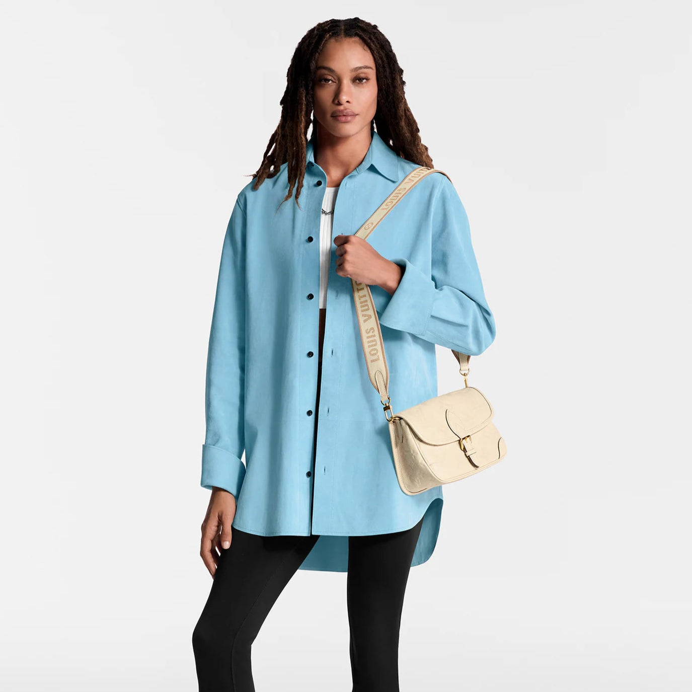 Louis Vuitton Diane Satchel Shoulder Bag - Cream