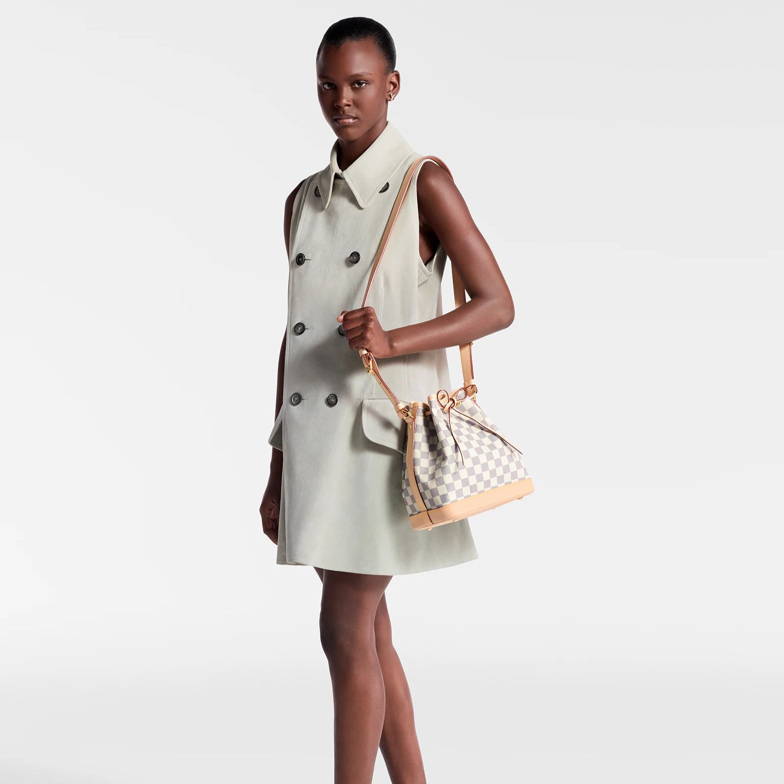 Louis Vuitton Noé BB Bucket Bag - Damier Azur Canvas