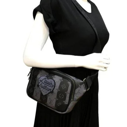 Louis Vuitton x NIGO Monogram Eclipse LV Heart Sling Bag - Black