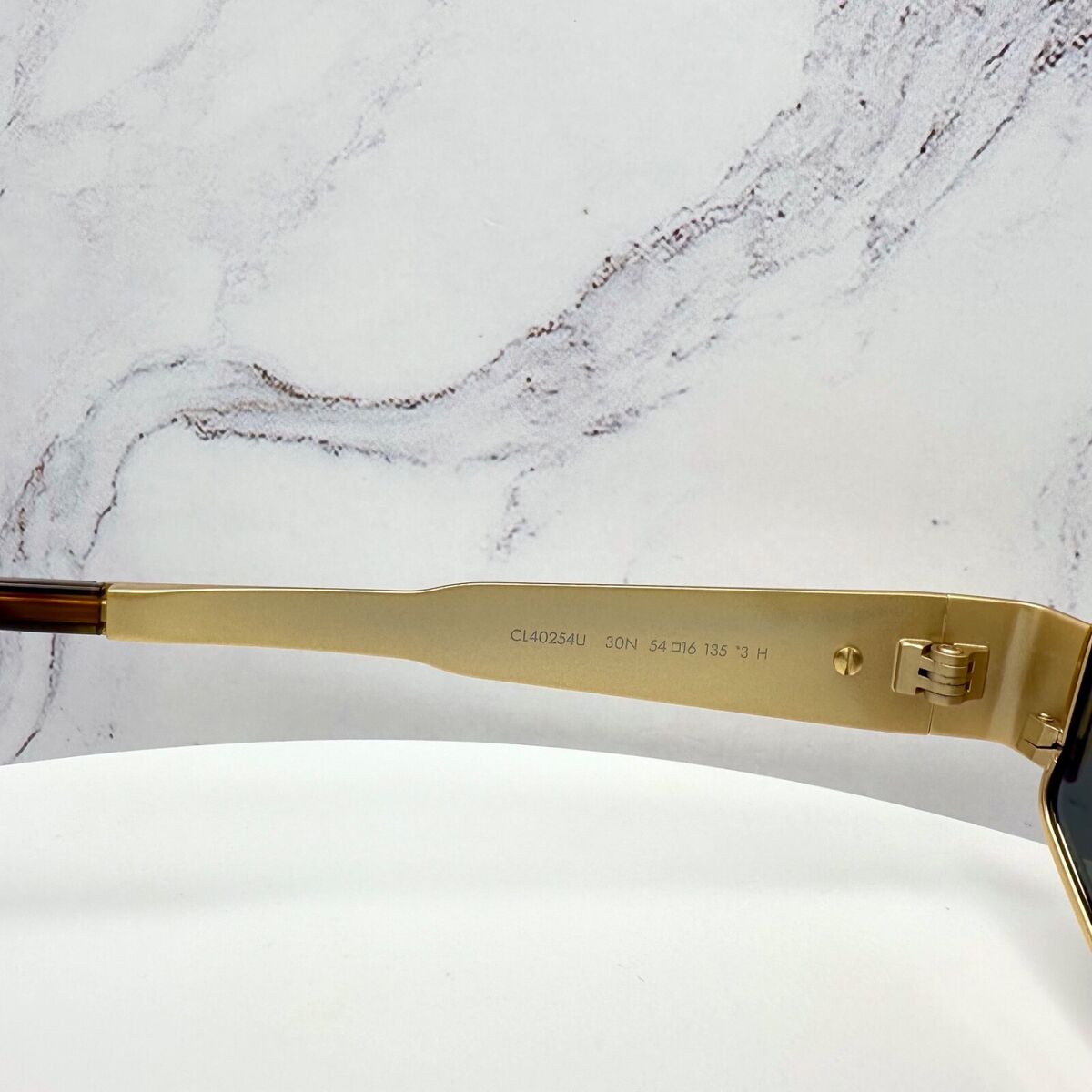 Celine CL40254 30N Triomphe Geometric Metal Gold Sunglasses