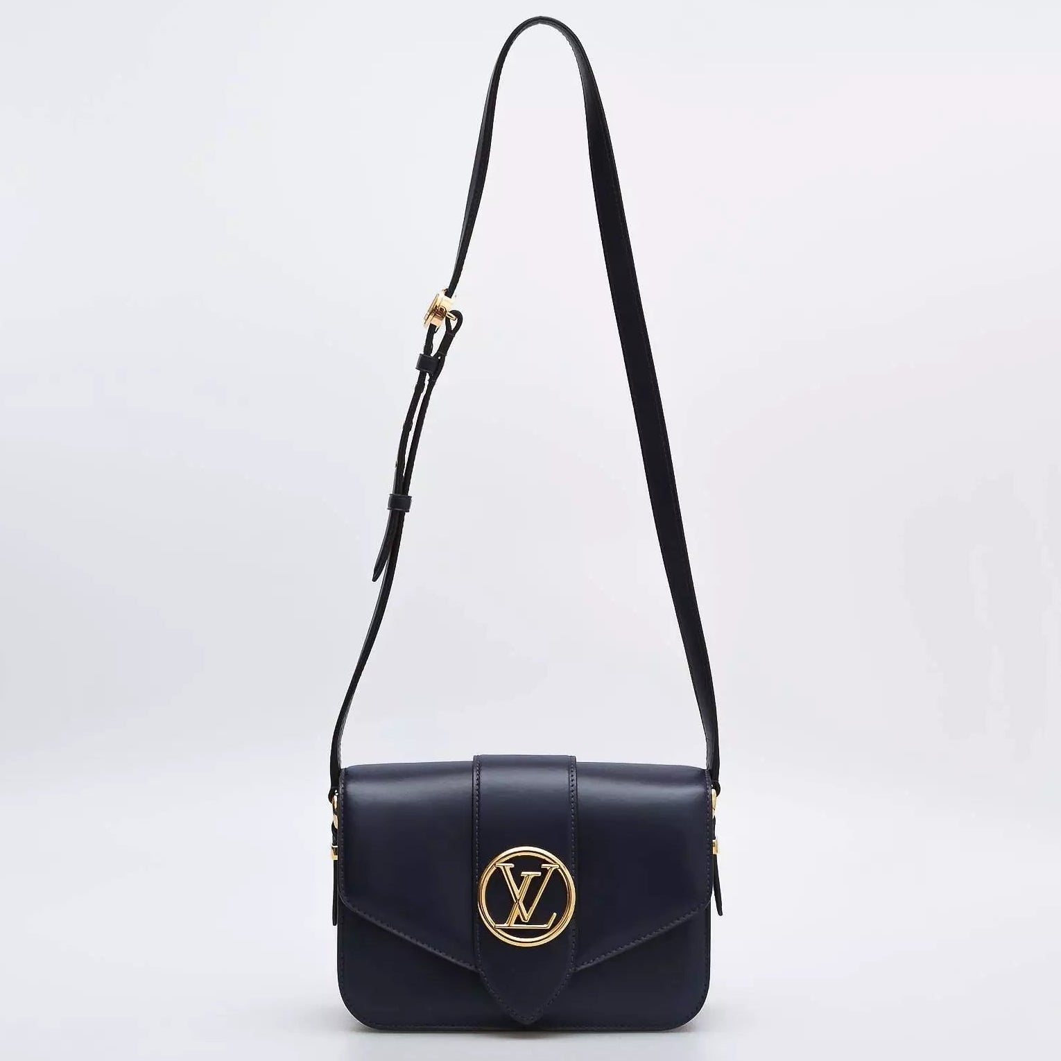 Louis Vuitton Smooth Calfskin LV Pont 9 Handbag - Blue