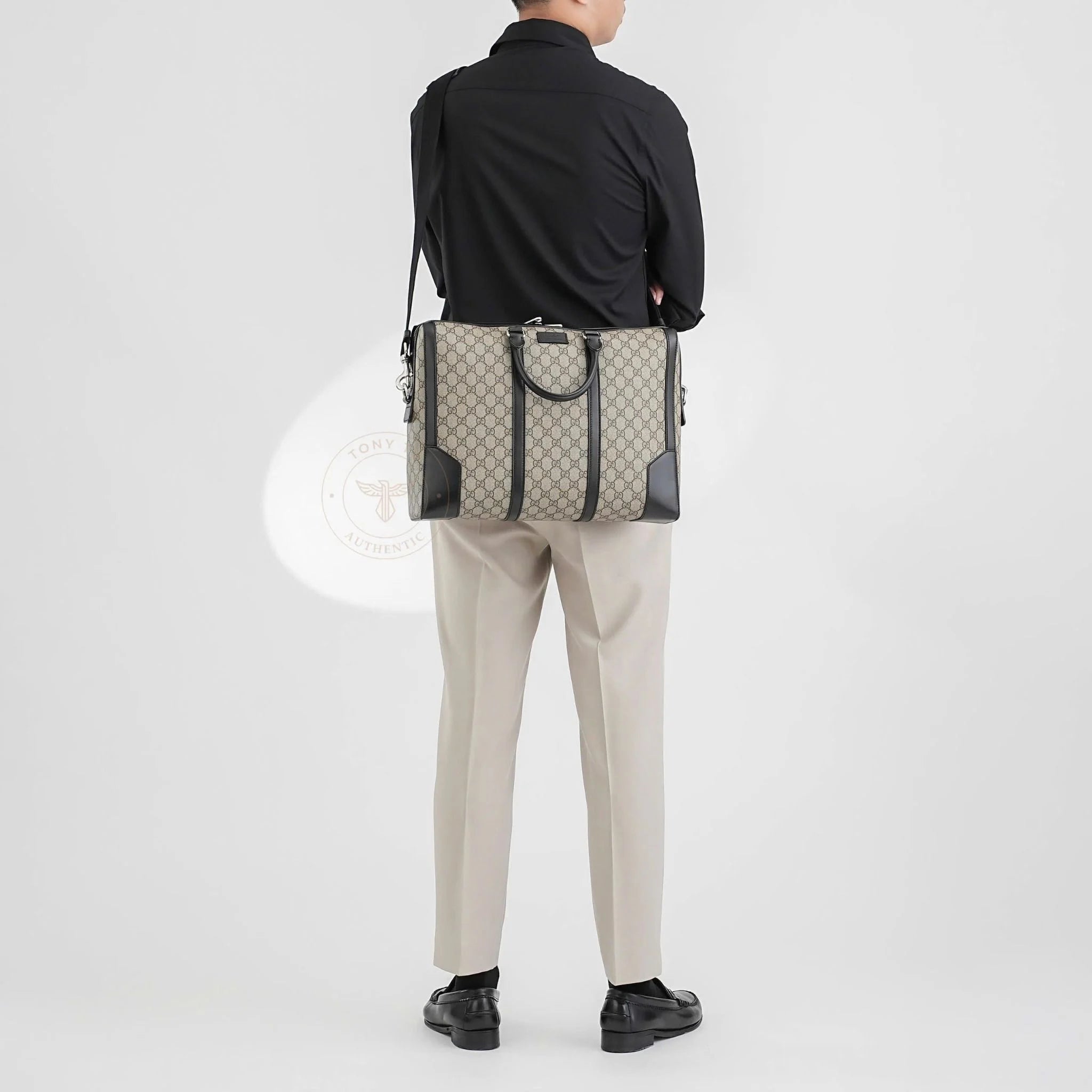 Gucci GG Medium Briefcase Bag - Beige