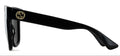 Gucci GG0034S Rectangular Frame Black Sunglasses