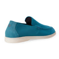 Loro Piana Summer Knit Walk Wish Suede Loafers - Blue Sorbet (233)